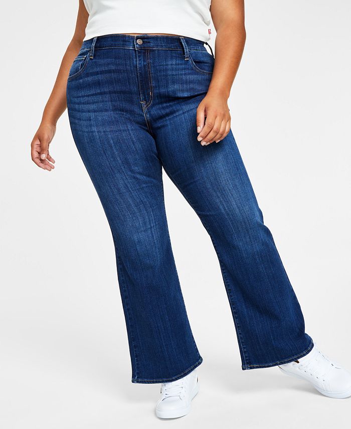Levi's Plus Size 726 High-Rise Flare-Leg Jeans & Reviews - Jeans - Plus ...