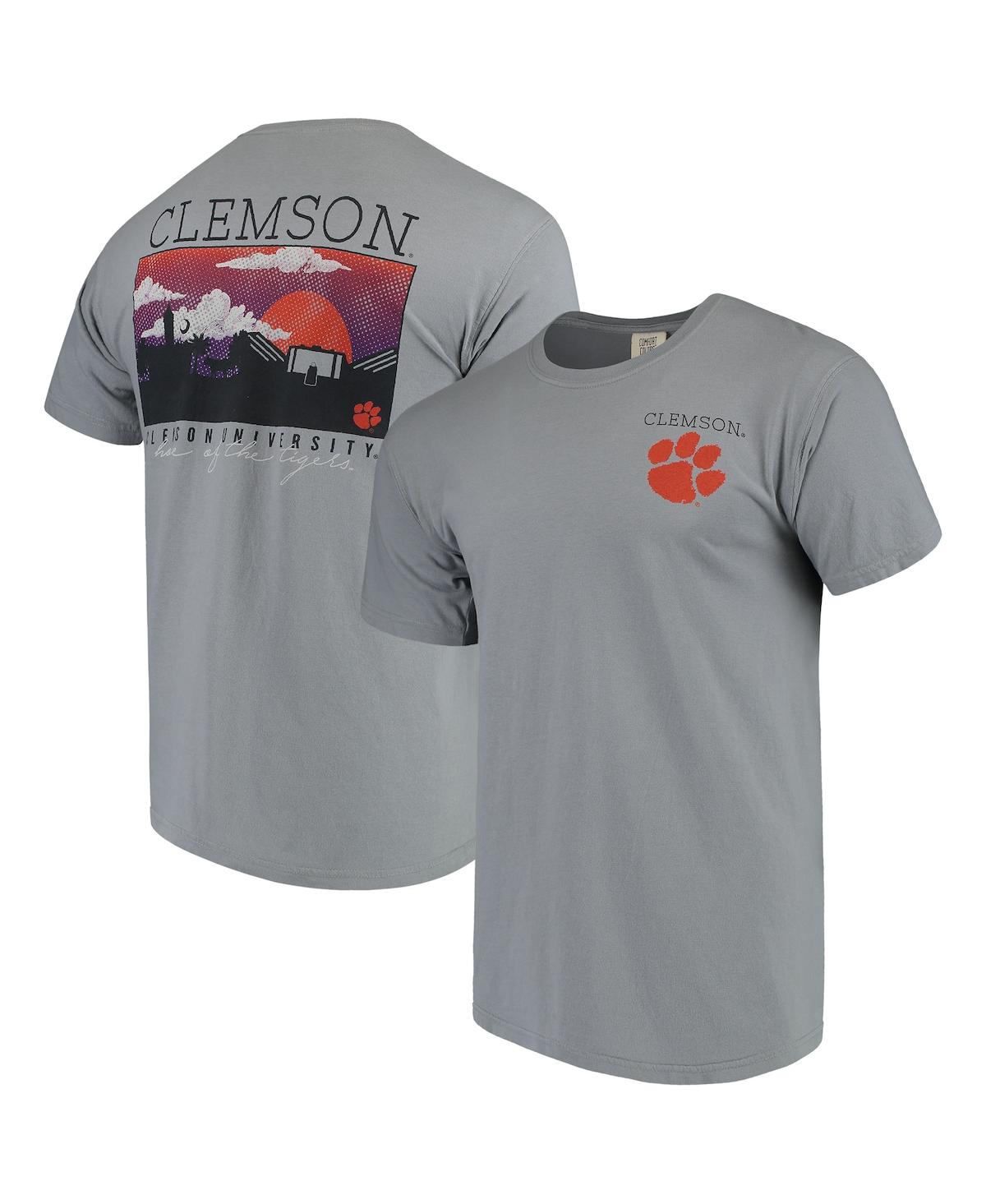 Men's Gray Clemson Tigers Comfort Colors Campus Scenery T-shirt - Gray
