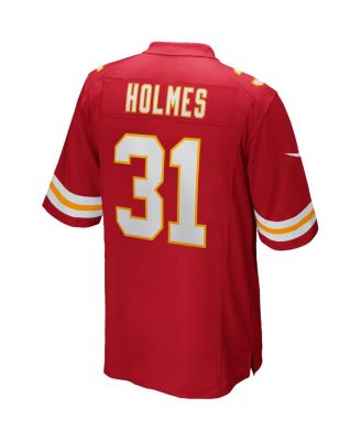 Men's Priest Holmes Red Kansas City Chiefs Game Retired Player Jersey