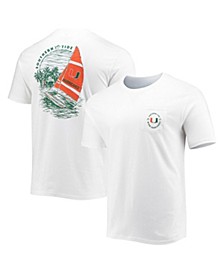 Men's White Miami Hurricanes Game Day Coastal Sailing T-shirt