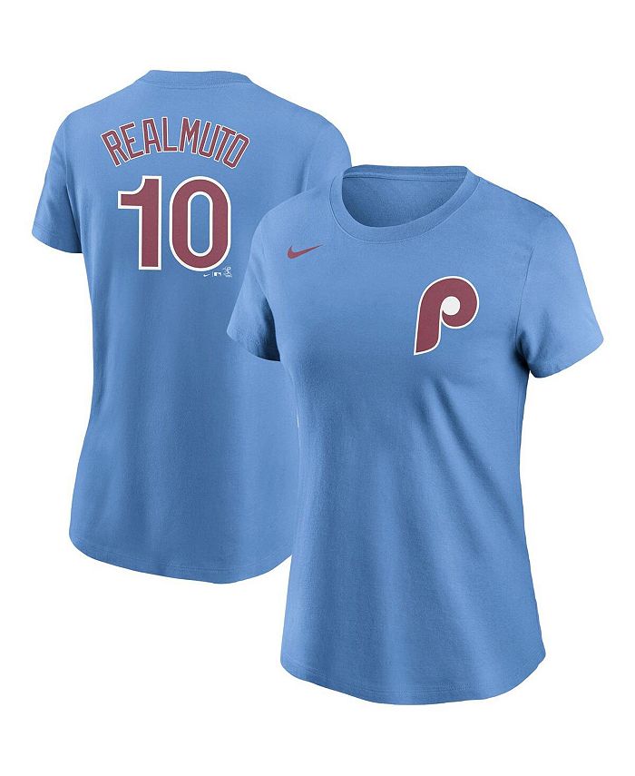 Men's Nike JT Realmuto Light Blue Philadelphia Phillies Name & Number  T-Shirt