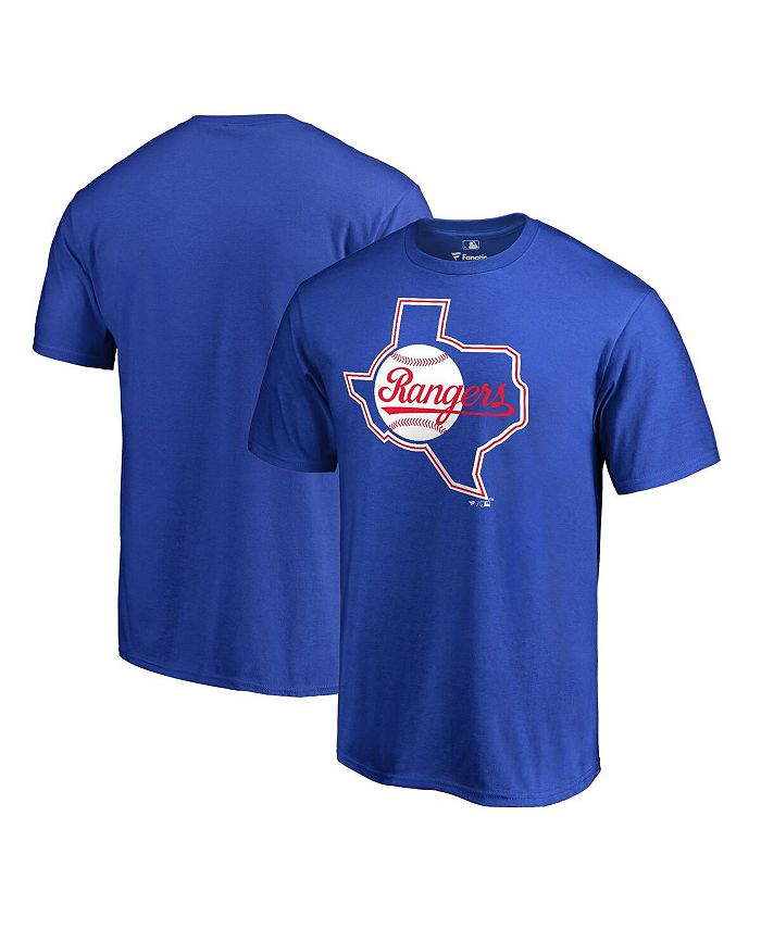 Women's Fanatics Branded Royal Texas Rangers Logo Fitted T-Shirt