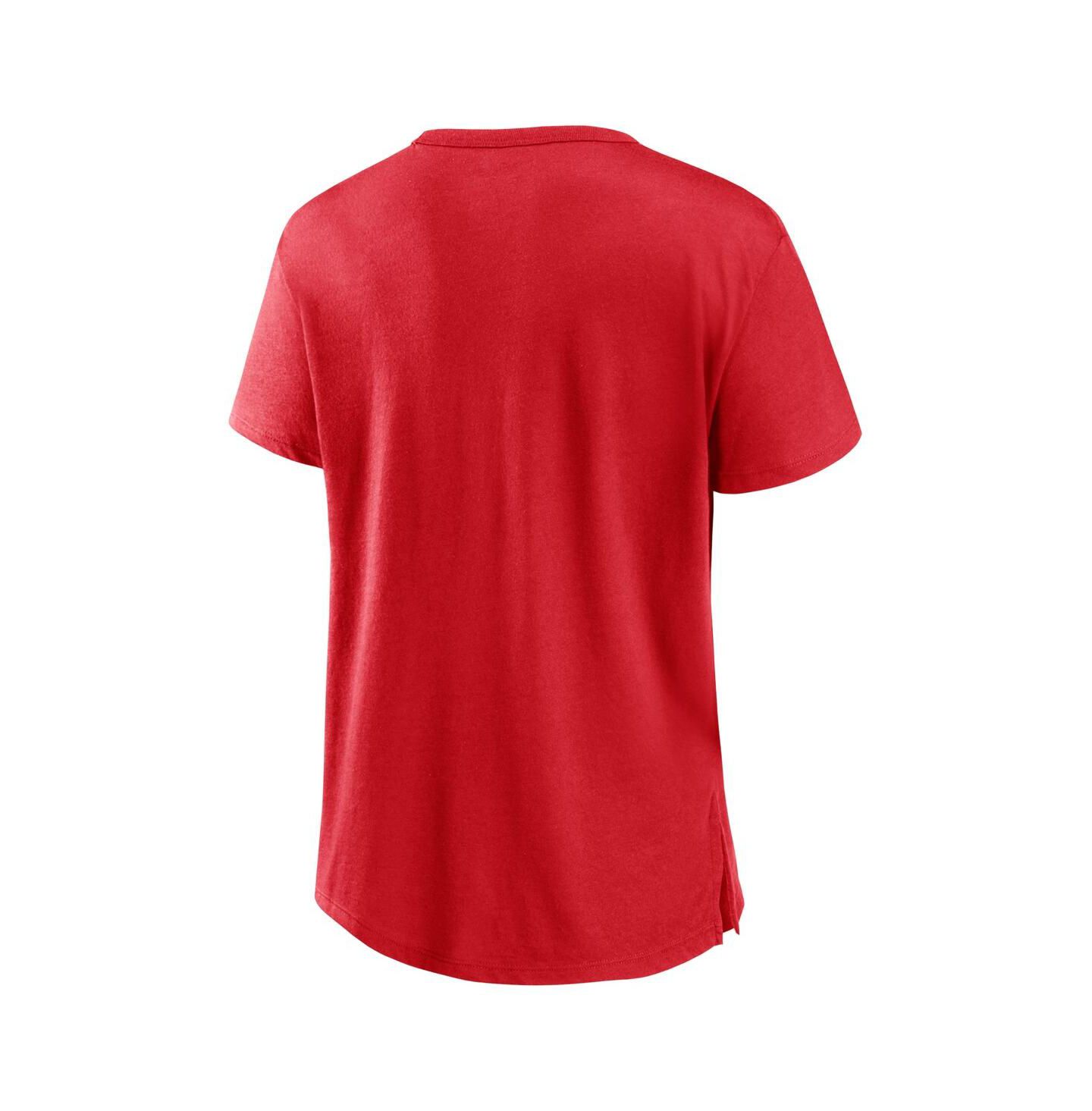 Женская футболка Fanatics Red Wisconsin Badgers Tie Breaker — фото 4