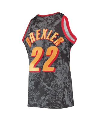 Men's Mitchell & Ness Clyde Drexler Black Portland Trail Blazers