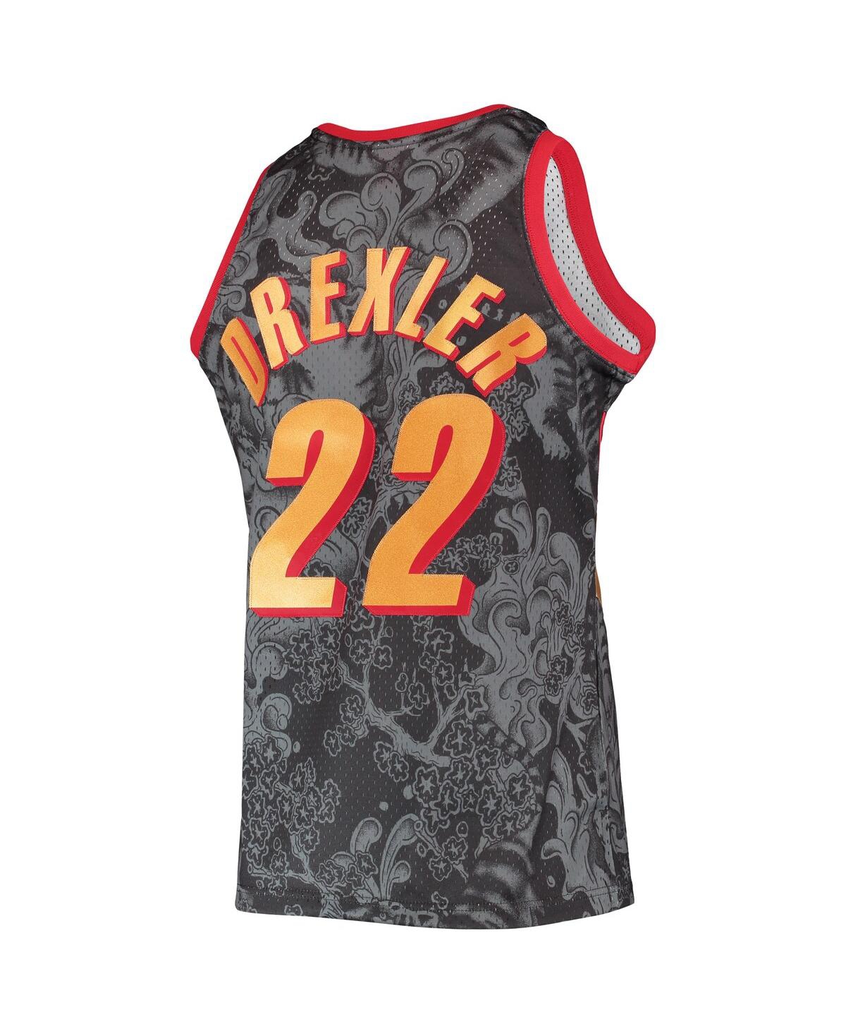 Men's Mitchell & Ness Clyde DrexlerPortland Trail Blazers Hardwood Classics 1991-92 Lunar New Year Swingman Jersey - Black