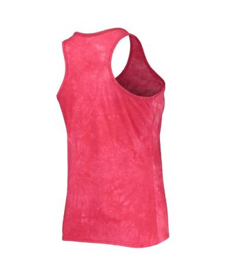 Women's Red Wisconsin Badgers Billboard Tie-Dye Tank Top and Shorts Set
