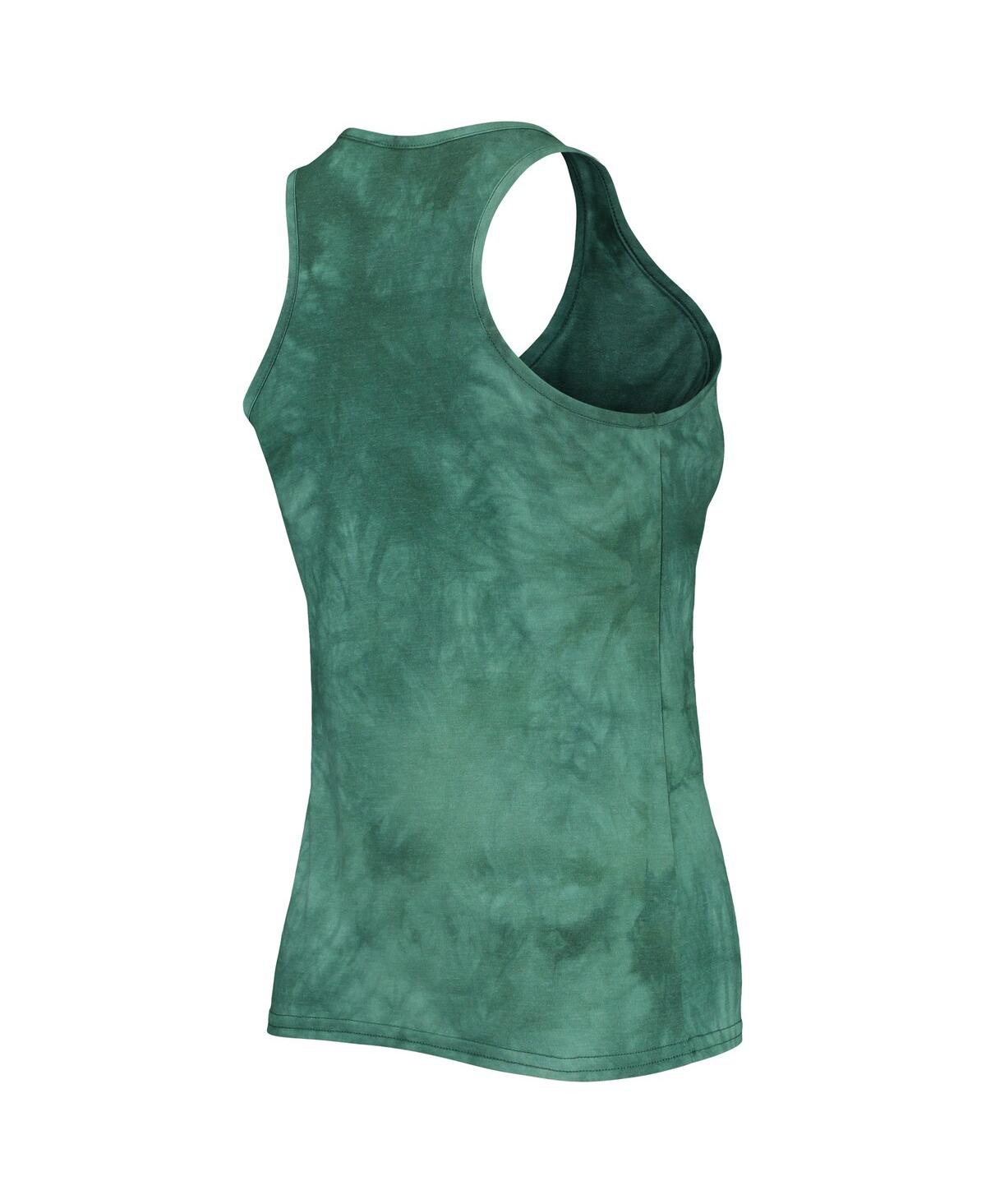 Shop Concepts Sport Women's  Green Michigan State Spartans Billboard Tie-dye Tank Top And Shorts Set