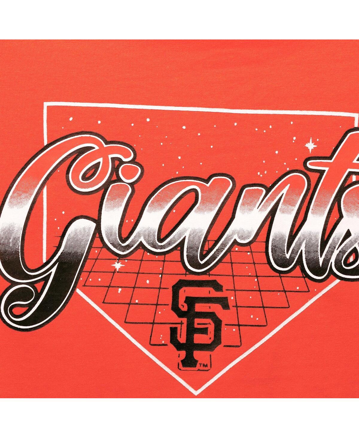 Shop Outerstuff Big Girls Orange San Francisco Giants Bleachers T-shirt