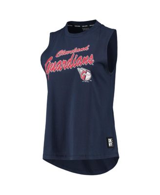 Women's Navy Cleveland Guardians Marcie Tank Top