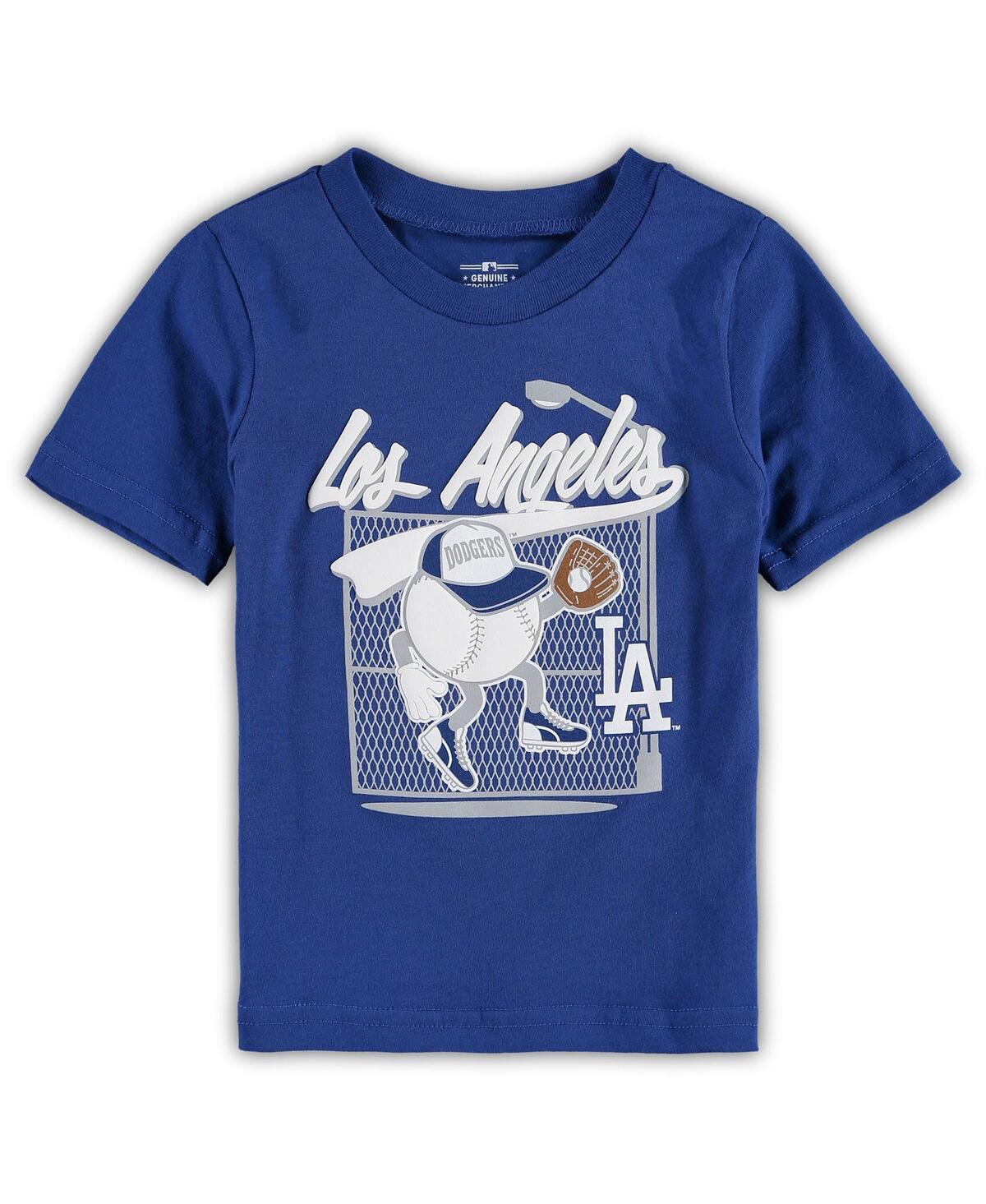 Shop Outerstuff Toddler Boys And Girls Royal Los Angeles Dodgers On The Fence T-shirt