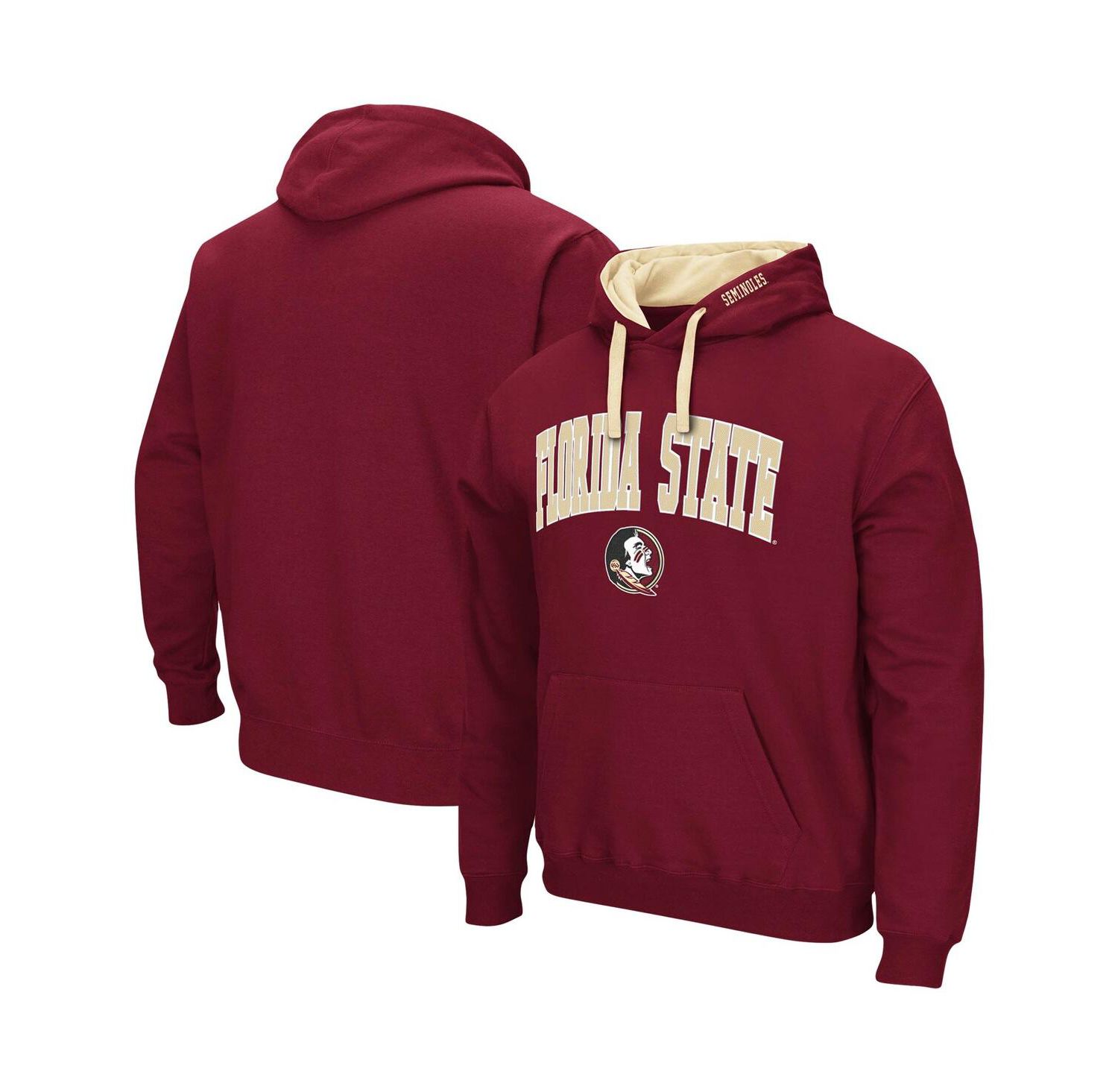 Men's Garnet Florida State Seminoles Big and Tall Arch and Logo 2.0 Pullover Hoodie