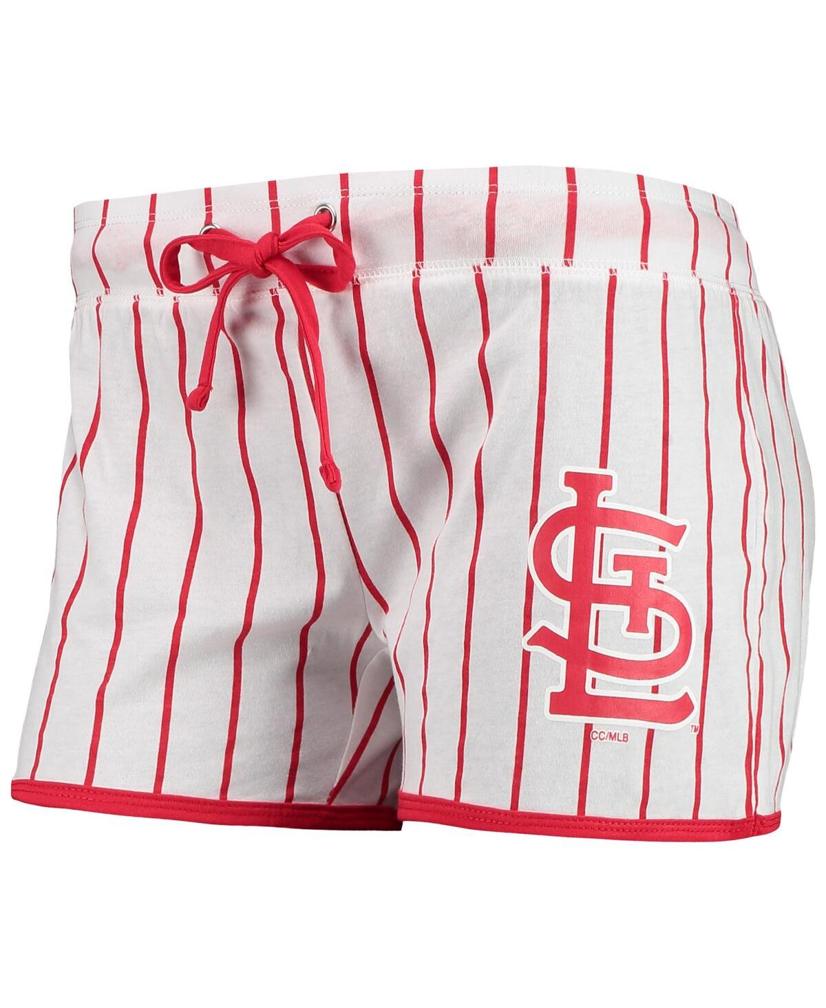 Women's Concepts SportSt. Louis Cardinals Vigor Pinstripe Sleep Shorts - White