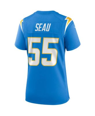 Women's Junior Seau Powder Blue Los Angeles Chargers Game Retired Player Jersey
