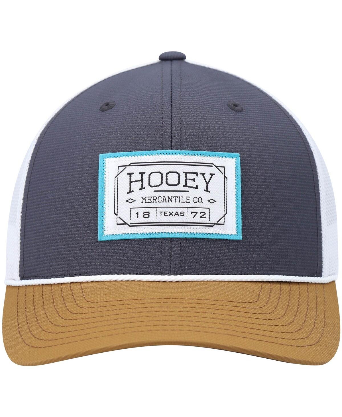 Shop Hooey Men's  Navy, Tan Doc Trucker Snapback Hat In Navy,tan