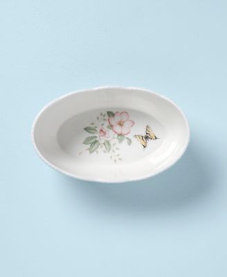 Butterfly Meadow Scalloped Oval Bread Basket
