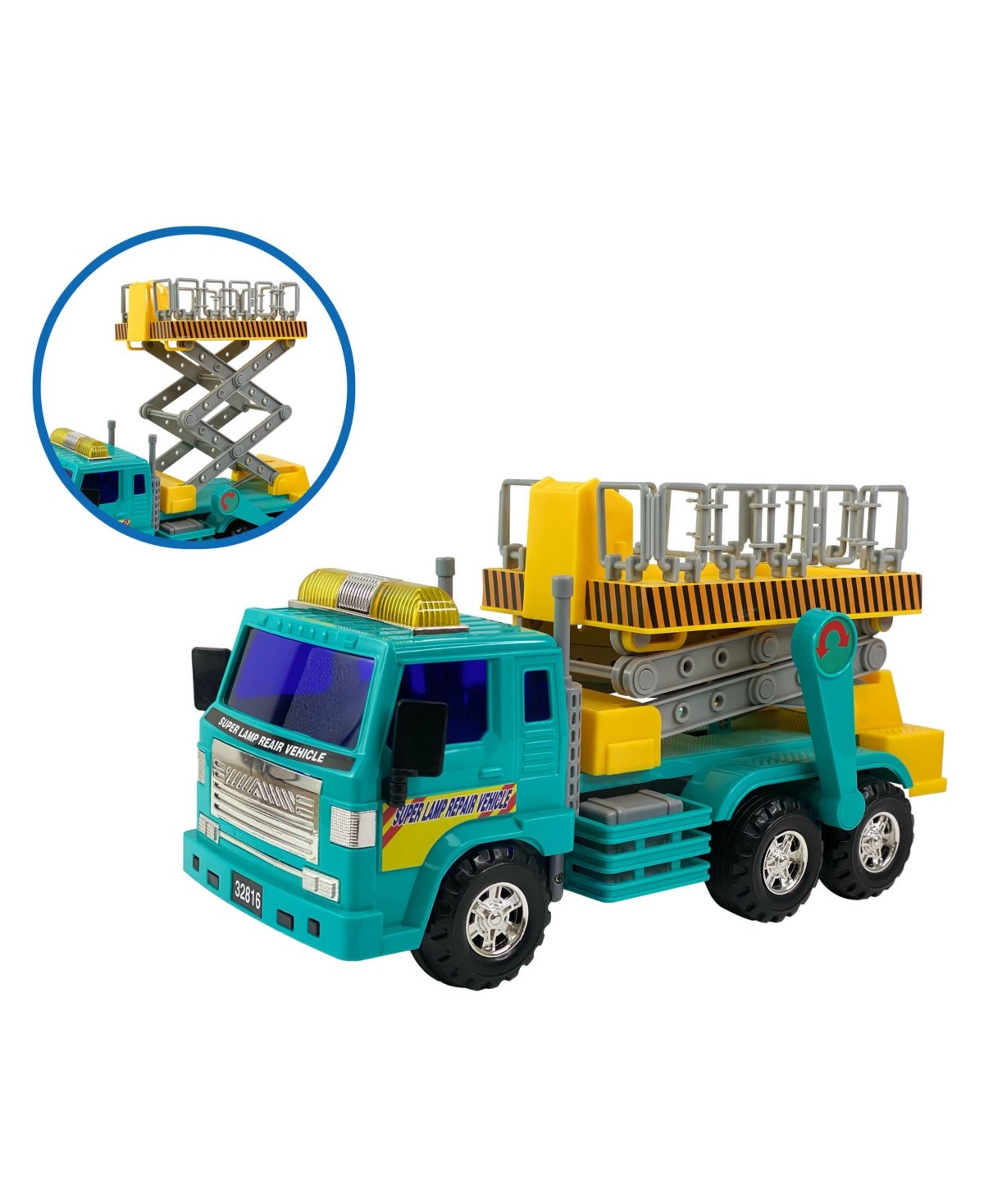 Big Daddy Mag-genius Medium Duty Friction Powered Lift Bucket Truck Toy In Multi