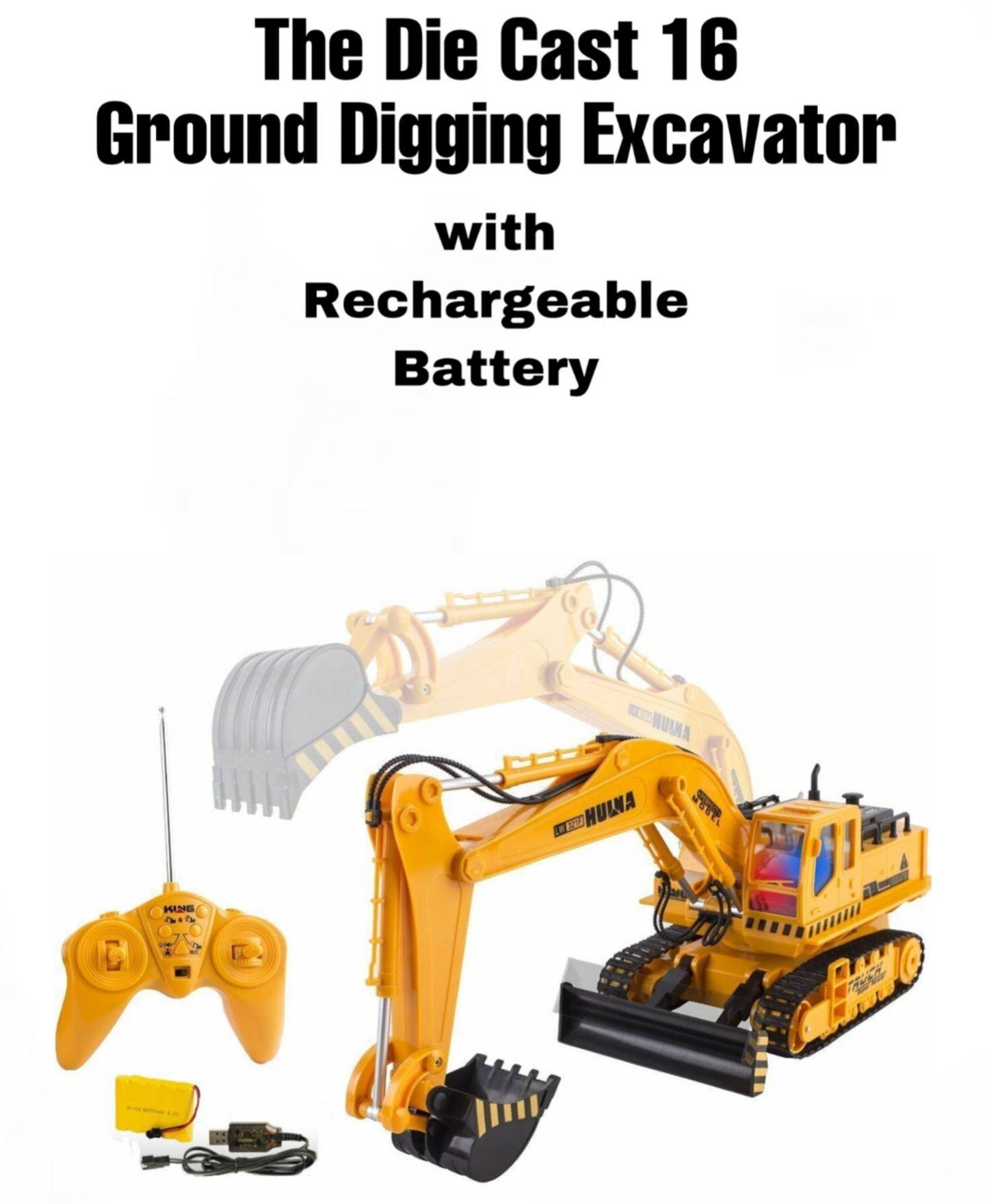 Детская игрушка Big Daddy Mag-Genius 15-Channel Fully Functional Die-Cast Remote Control Excavator Toy — фото 5