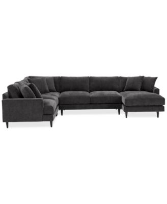 CLOSEOUT! Mariyah Fabric 4-Pc. Sectional with Chaise, Created for Macy's