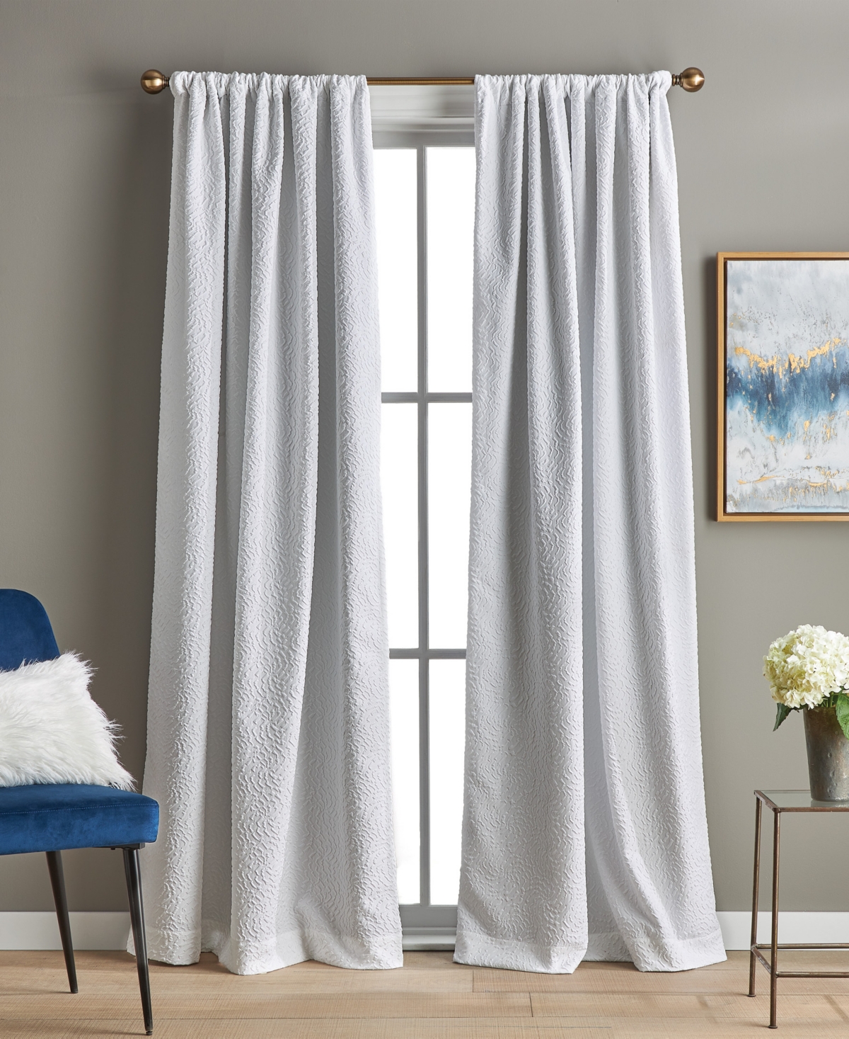 Dkny Spark Blocklight Lined Out 108" Poletop Set, 2 Piece