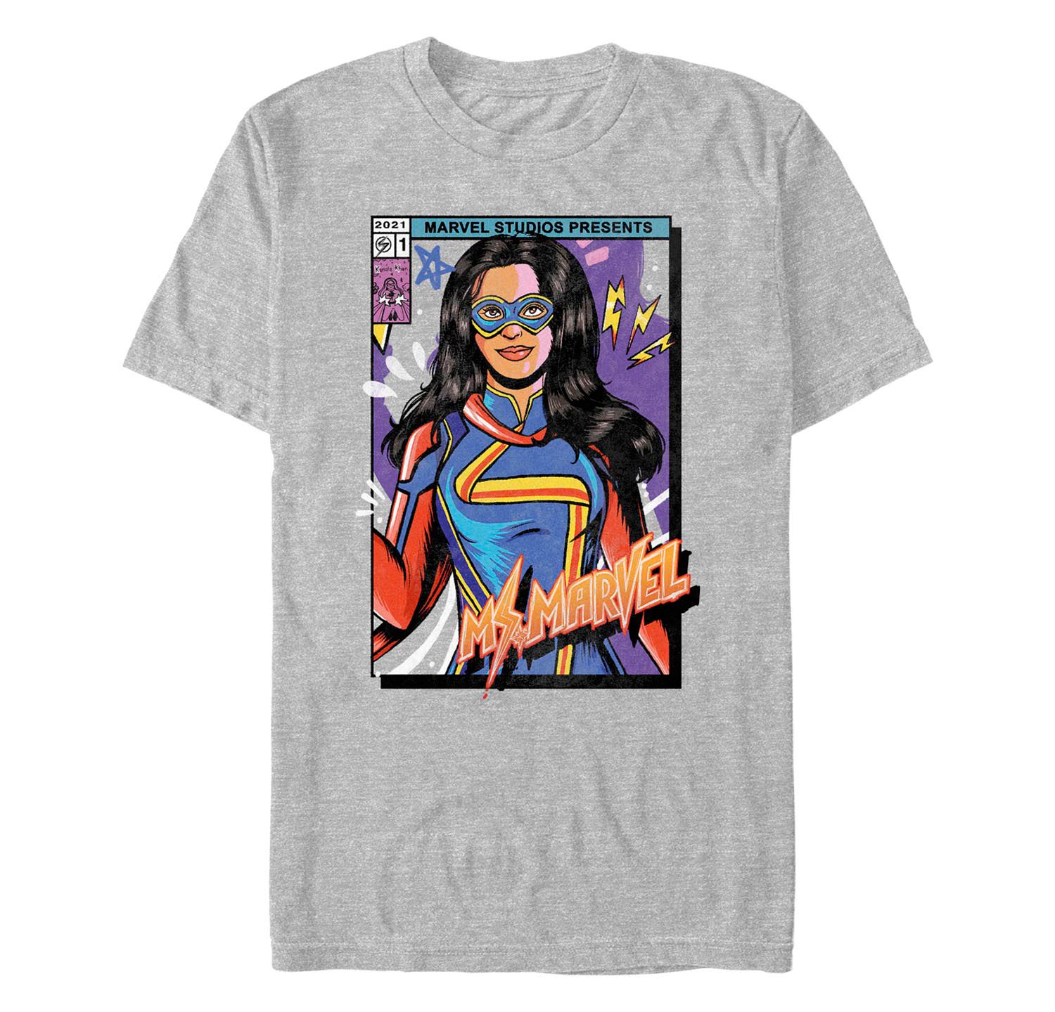 Men's Marvel Film Ms. Marvel Cover Short Sleeve T-shirt