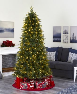 Vancouver Fir Natural Look Artificial Christmas Tree with Lights and Bendable Branches, 96"