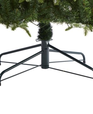 Snowed Grand Teton Artificial Christmas Tree with Lights and Bendable Branches, 84"