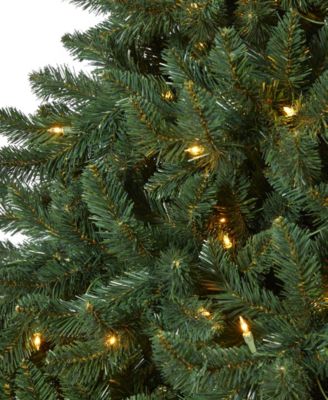Northern Rocky Spruce Artificial Christmas Tree with Lights and Bendable Branches, 96"