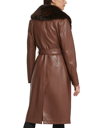 Women's Long Leather Trench Coat | KC Leather Signature Range - Frankie