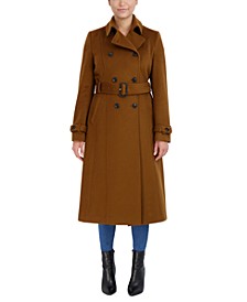 Women's Double-Breasted Belted Trench Coat