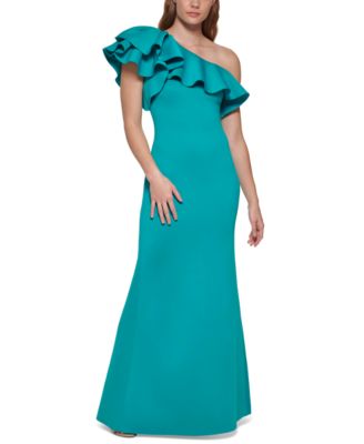 Eliza J Ruffled One-Shoulder Gown & Reviews - Dresses - Women - Macy's