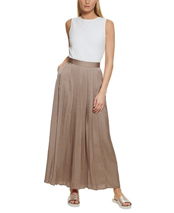 Pleated maxi skirt box online