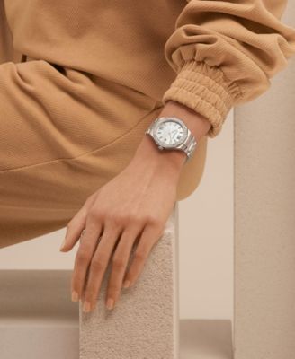 Women's Swiss Riviera Diamond (1/5 ct. t.w.) Stainless Steel Steel Bracelet Watch 36mm