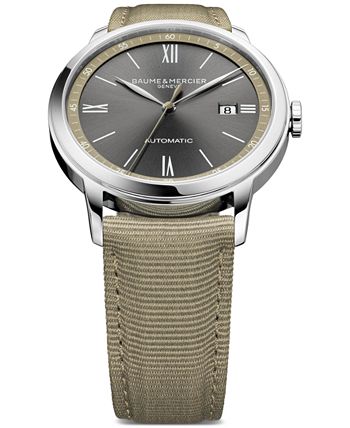 Baume & Mercier - Men's Swiss Automatic Classima Sand Canvas Strap Watch 42mm