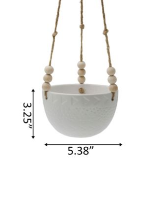 Caveman Ceramic Hanging Planter, 5.38"