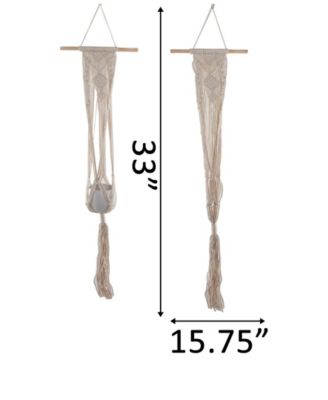 Hanging Macrame Planter Hanger, 33"