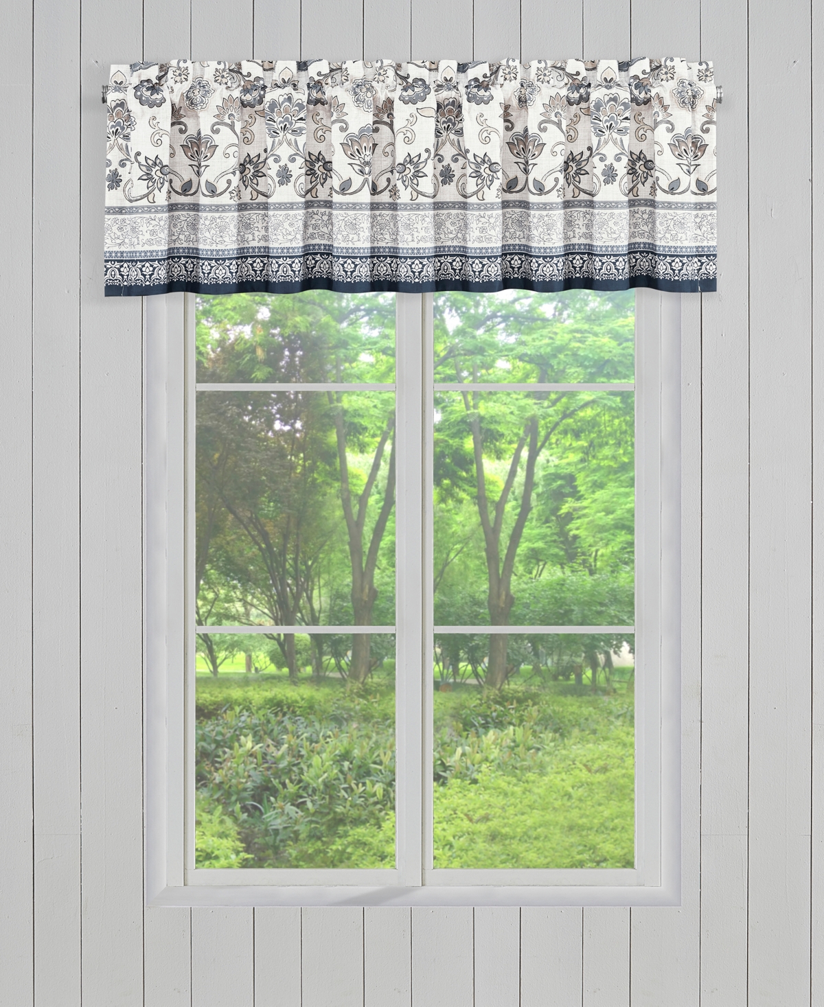 Royal Court Chelsea Straight Window Valance Bedding In Blue