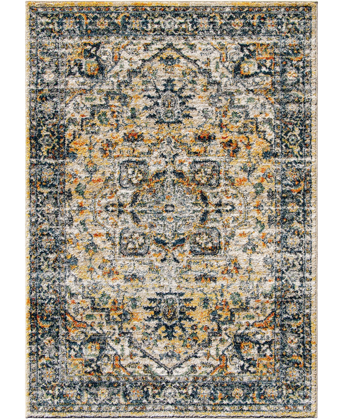 Edgewater Living Bijou Heriz Distressed 7'10in x 10'10in Area Rug - Beige