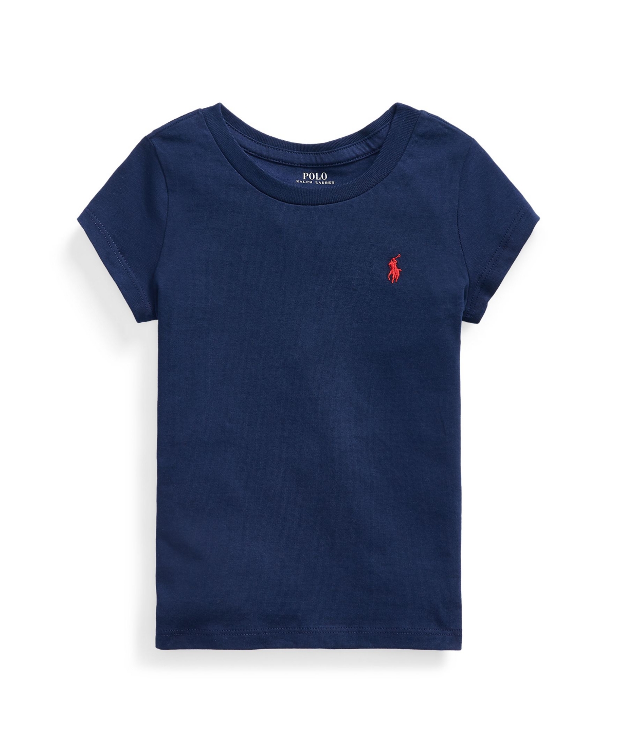 Shop Polo Ralph Lauren Toddler And Little Girls Cotton Jersey Short Sleeve T-shirt In French Navy