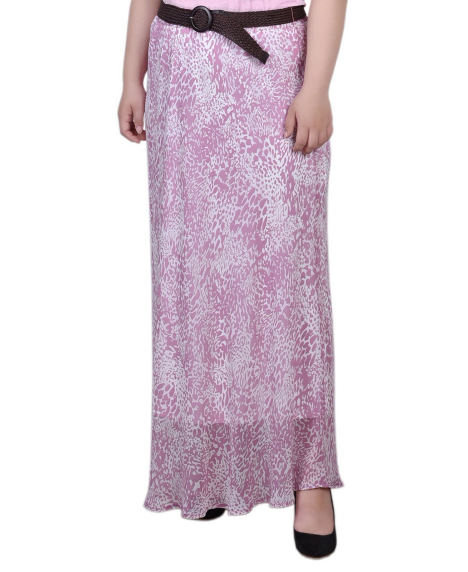 Plus Size Chiffon Maxi Skirt