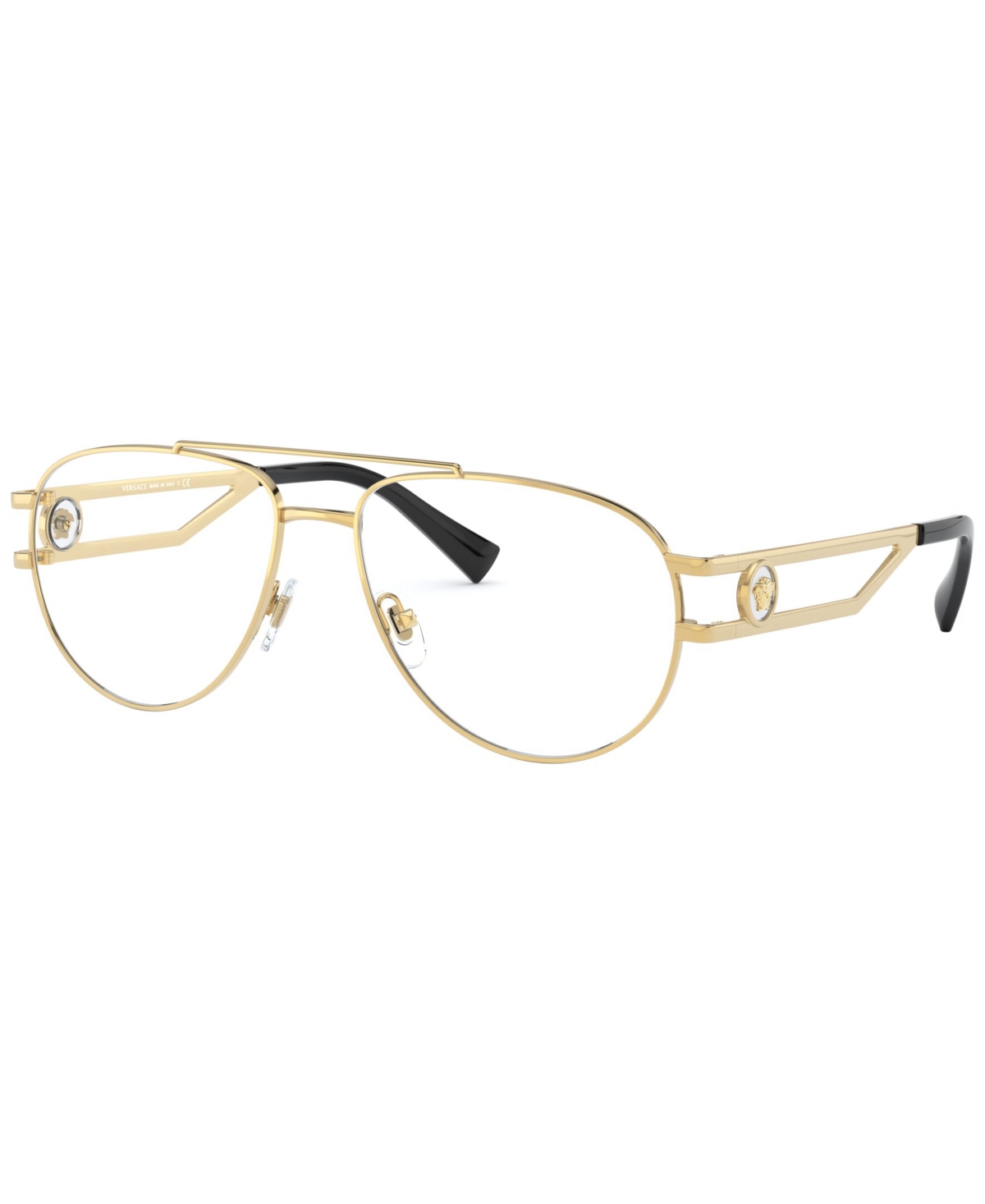 VE1269 Men's Pilot Eyeglasses - Gold-Tone