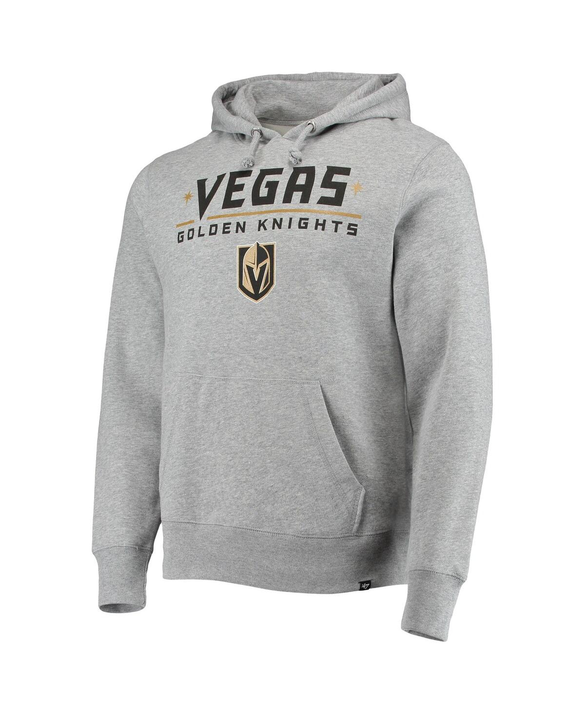 47 Brand Men's '47 Heathered Gray Vegas Golden Knights Pregame Headline Pullover Hoodie In Heathered Gray
