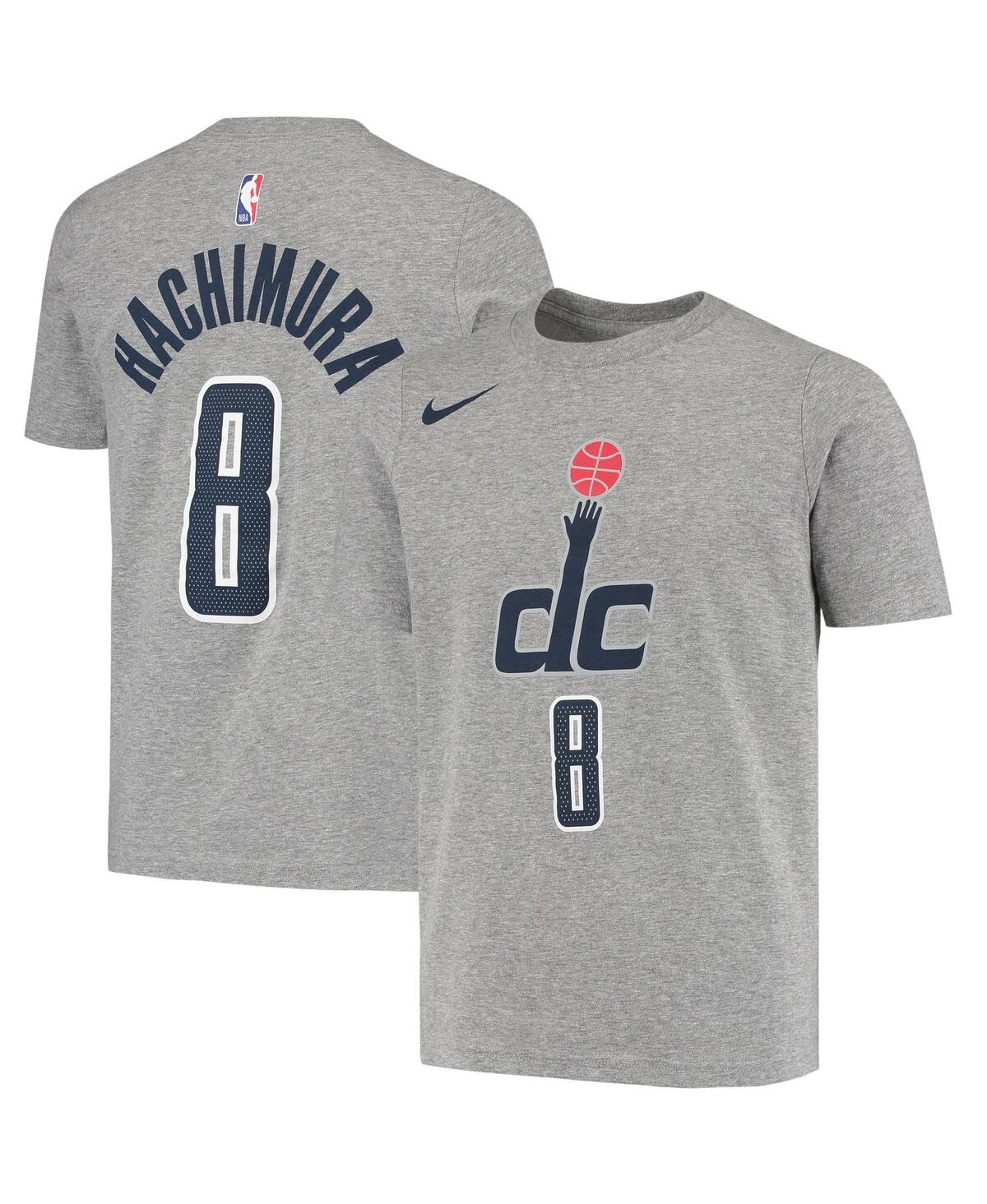 Nike Big Boys  Rui Hachimura Heather Gray Washington Wizards 2020 City Edition Name And Number T-shir In Heather Gray