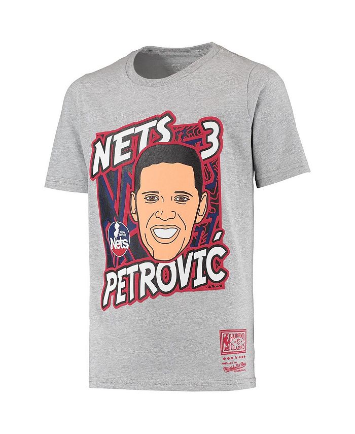 Mitchell And Ness Big Boys Drazen Petrovic Heathered Gray New Jersey Nets