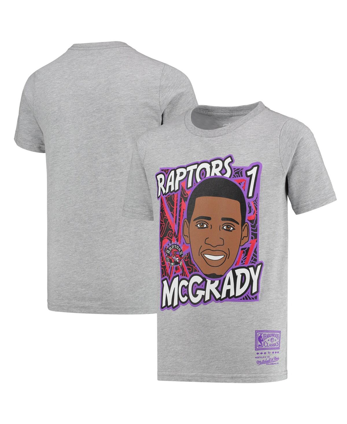 Shop Mitchell & Ness Big Boys  Tracy Mcgrady Gray Toronto Raptors Hardwood Classics King Of The Court Play