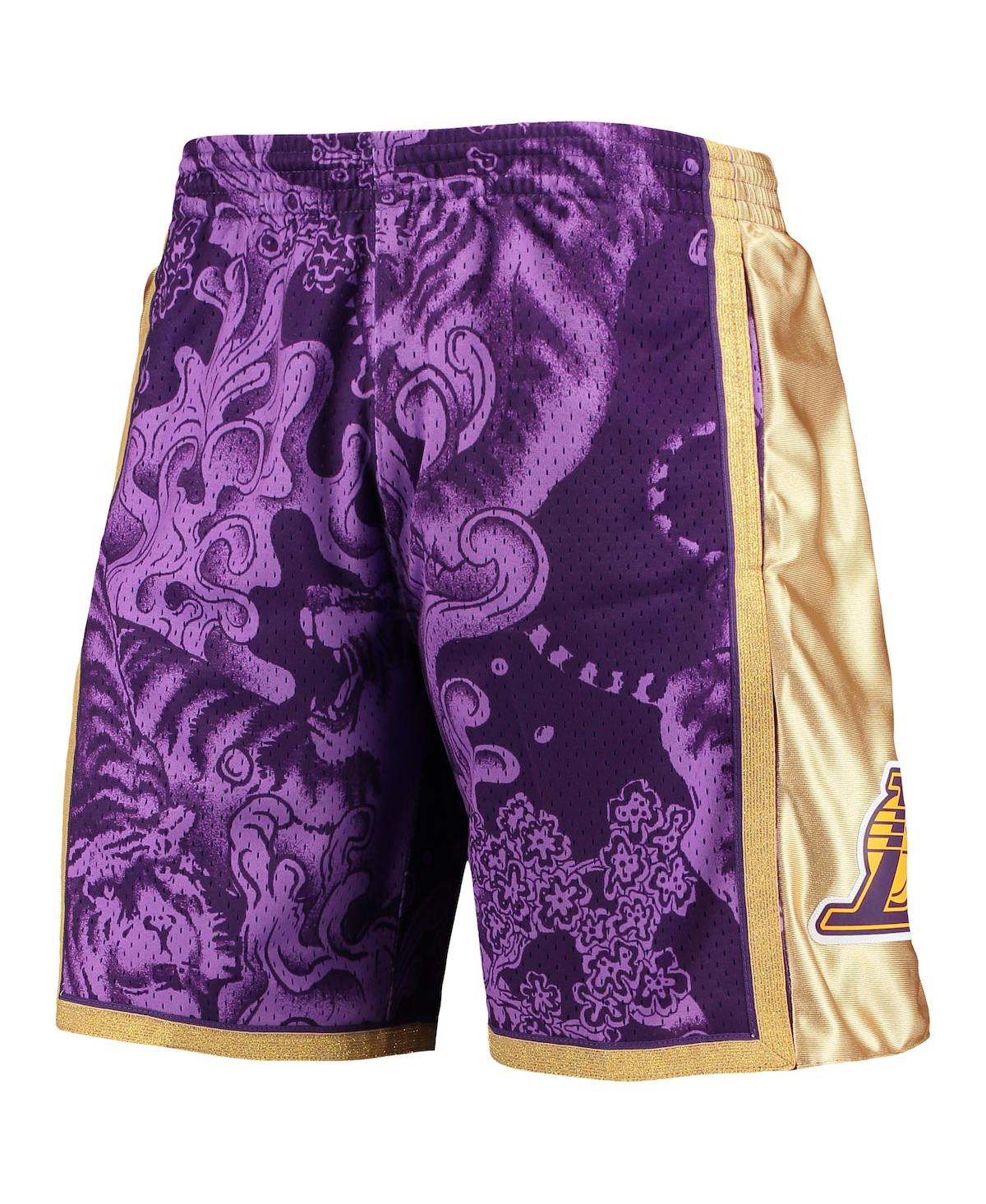 Mitchell & Ness Men's  Purple Los Angeles Lakers Hardwood Classics Lunar New Year Swingman Shorts In Purple