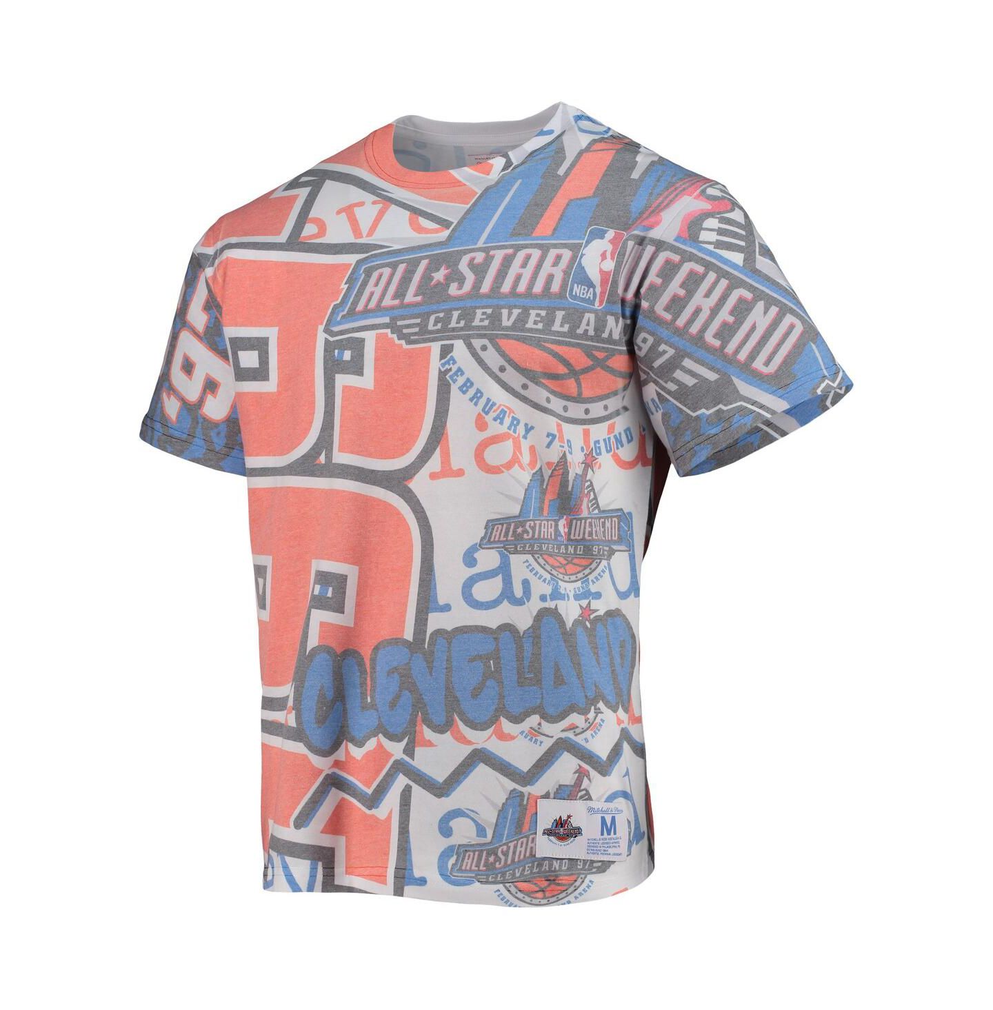 Мужская футболка Mitchell & Ness White 1997 NBA All-Star Game Hardwood Classics Jumbotron — фото 3