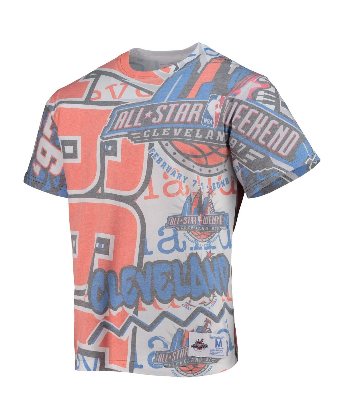 Mitchell & Ness Men's  White Nba 1997 All-star Game Hardwood Classics Big And Tall Jumbotron T-shirt In White