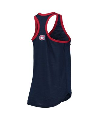 Women's Navy Montreal Canadiens Showdown Slub Racerback Tank Top