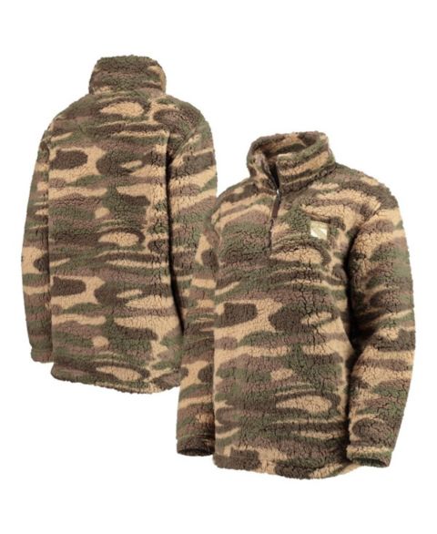 Женские куртки G-III Sports by Carl Banks Women's Camo New York Rangers Sherpa Quarter-Zip Jacket