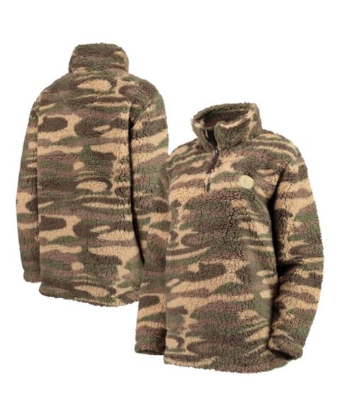 Женские куртки G-III Sports by Carl Banks Women's Camo Boston Bruins Sherpa Quarter-Zip Jacket